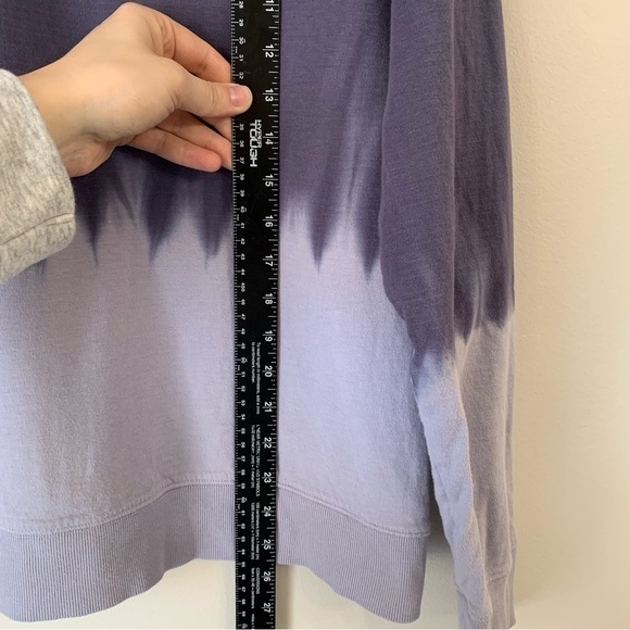 Athleta Sundown Dip Dye Sweatshirt Purple Pullover Crew Neck Sweater Size Large - Picture 11 of 13